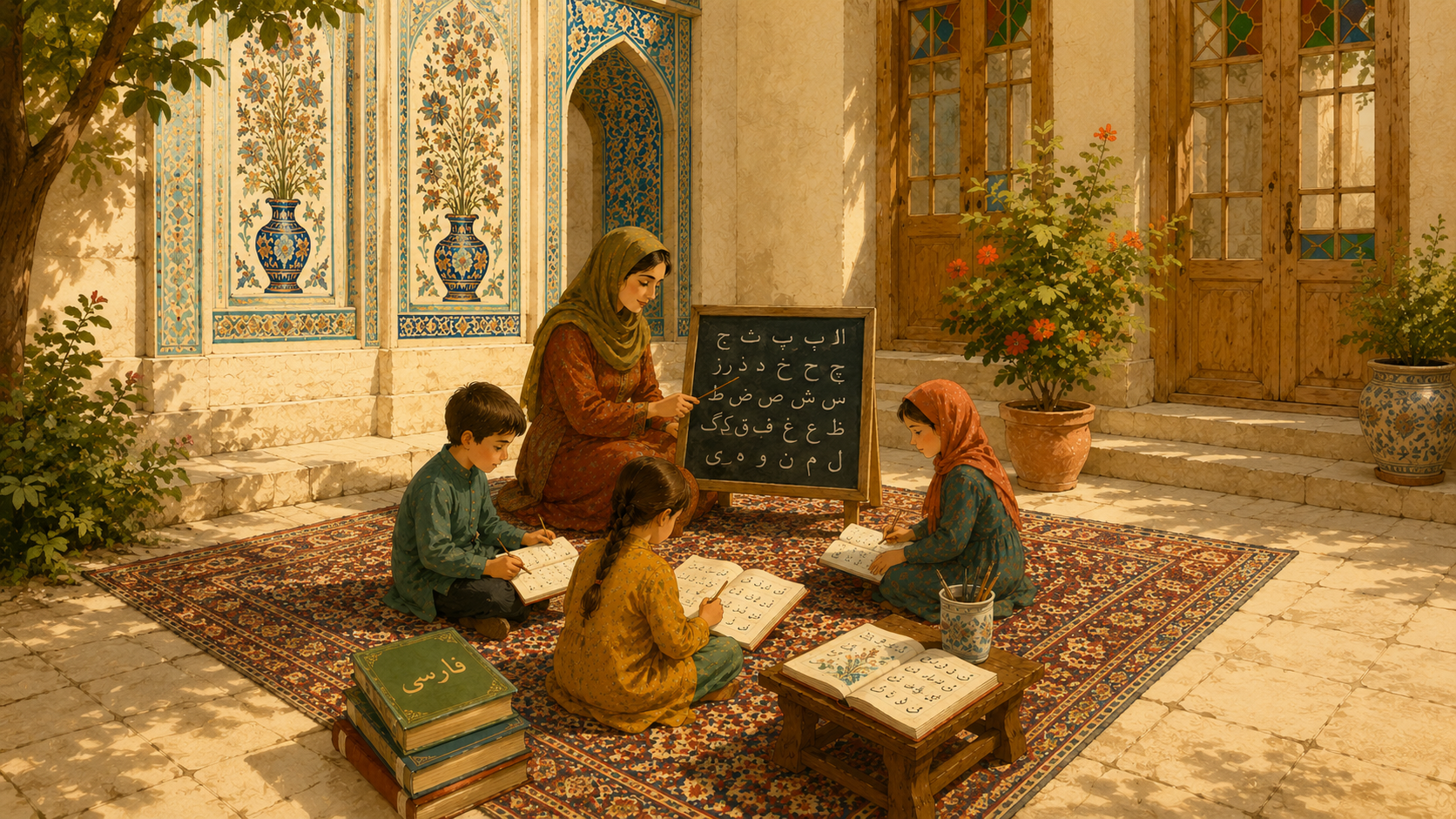 Farsi class at Simorgh Kid
